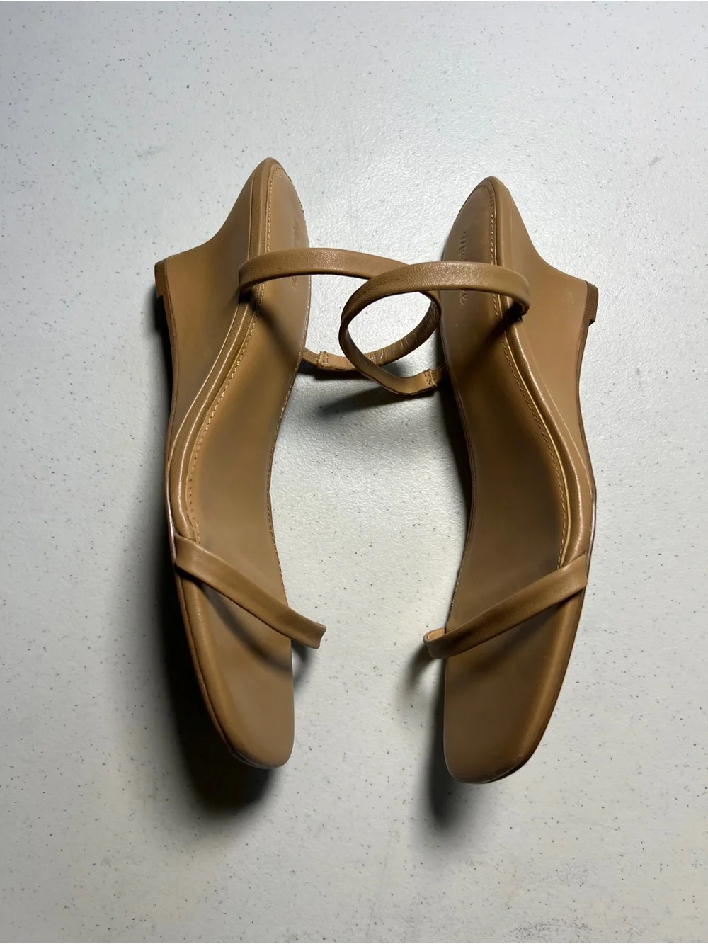 Madewell The Kimmy Wedge Camel Sandal